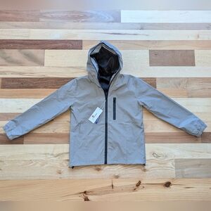 Unisex Highly Reflective Hooded Rain Jacket With Pockets